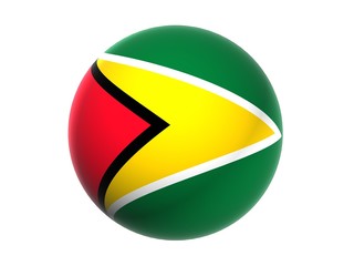 3D flag of Guyana