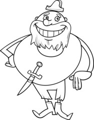 pirate character coloring page