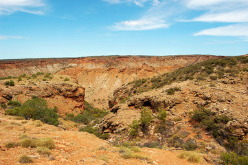 Yardie Creek Gorge in Cape Range National Park, Ningaloo. Reexf near Exmouth, Western Australia.