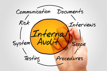 Internal Audit process circle, business concept