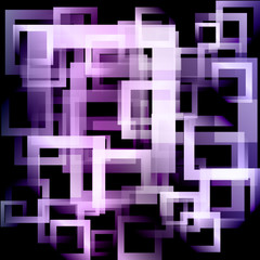 Glowing Squares - purple - Vector Background