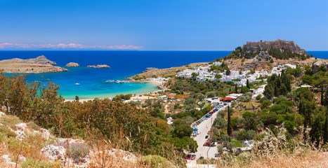 Lindos town. Rhodes island, Greece.