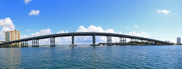 Graceful Blue Heron Bridge connecting to Singer Island, Florida