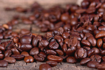 Black coffee beans