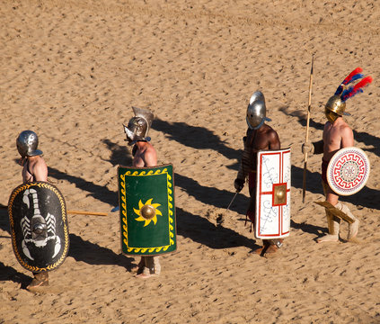 Gladiatoren in der Arena