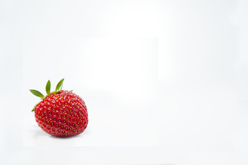 Strawberry on the table on the white background.