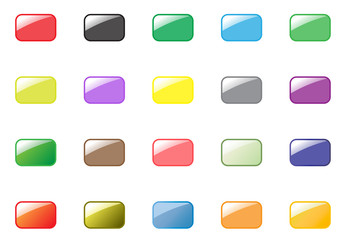 Set of colored web buttons