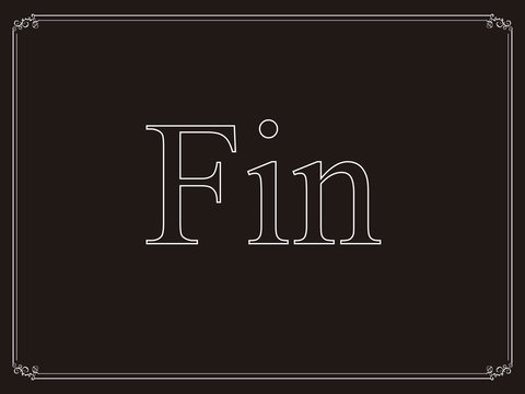 Cartel de cine con la palabra FIN