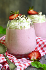 Strawberry mousse.