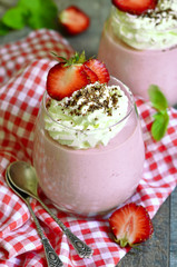Strawberry mousse.