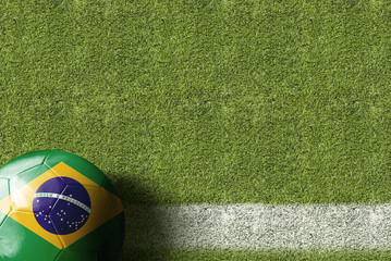 Soccer field with Brazilian Ball
