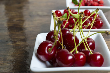 Fruits in bowls