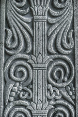 Celtic decoration of first world war memorial grave stone.