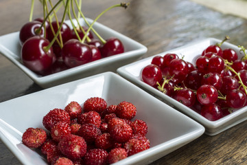 Fruits in bowls