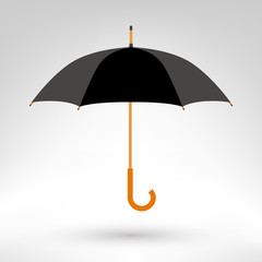 Umbrella vector illustration. Opened umbrella isolated on white background.