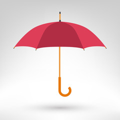 Umbrella vector illustration. Opened umbrella isolated on white background.