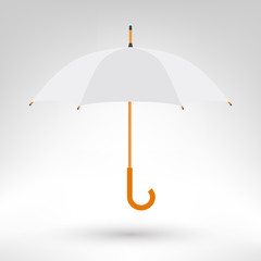 Umbrella vector illustration. Opened umbrella isolated on white background. © Whitebarbie