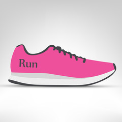 Running shoes vector illustration. Sneakers isolated on white background. 
