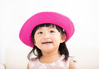 closeup sweet asian little girl face