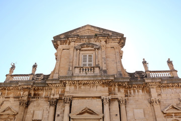The Assumption Cathedral in Dubrovnik. Dubrovnik is famous touristic location in Croatia and UNESCO World Heritage Site.