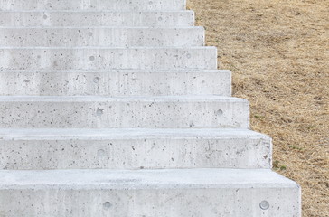 Long outdoor concrete stairs at public park..