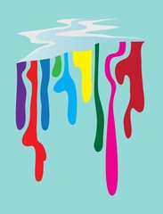 Abstract Niagara River, art vector design