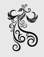Fototapeta premium Beauty phoenix tribal, art vector design