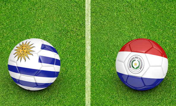 2015 Copa America football tournament, teams Uruguay vs Paraguay