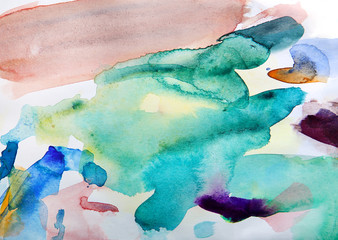 Abstract watercolor painting