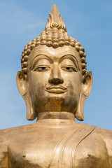 Large golden Buddha statue