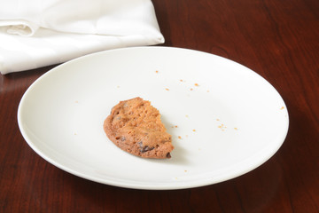 Last bite of a cookie