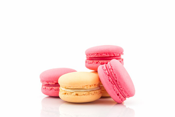 Sweet and colourful french macaroons or macaron.