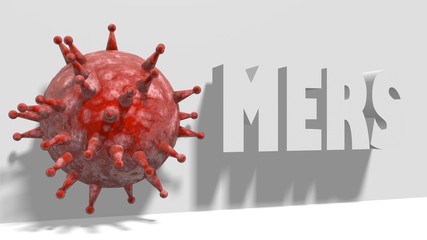 MERS virus epidemic alert medicical background