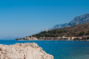Naklejka na ściany i meble Adriatic sea at Podgora in Croatia