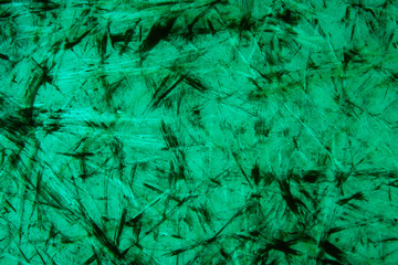 Old green glass plate.