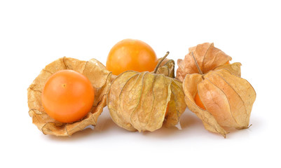 Physalis fruit on a white background