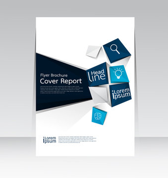 Cover Report abstract design background in A4 size