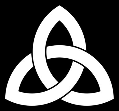 3 point Celtic Triquetra (Trinity) knot for your logo, design or project (vector illustration)