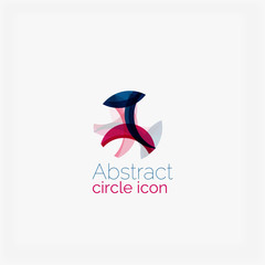 Clean elegant circle shaped abstract geometric logo. Universal