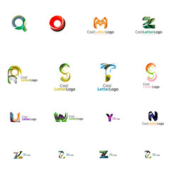 Set of universal company logo ideas, business icon collection