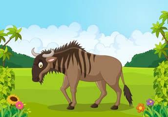 Cartoon animal Wildebeest