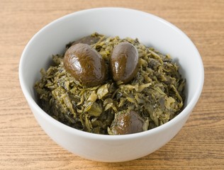 A Bowl of Delicious Chopped Chinese Pickled Cabbage