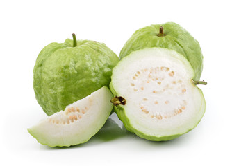 guava fruit on white background