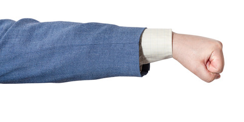hand gesture - businessman punches isolated