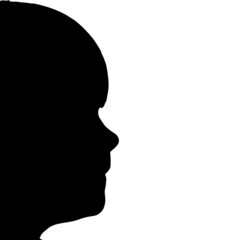 Vector silhouette profile.