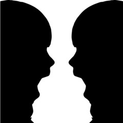 Vector silhouette profile.