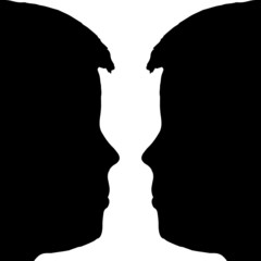 Vector silhouette profile.