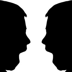 Vector silhouette profile.