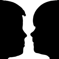 Vector silhouette profile.