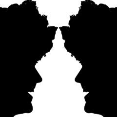 Vector silhouette profile.